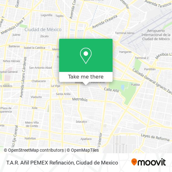 Mapa de T.A.R. Añil PEMEX Refinación