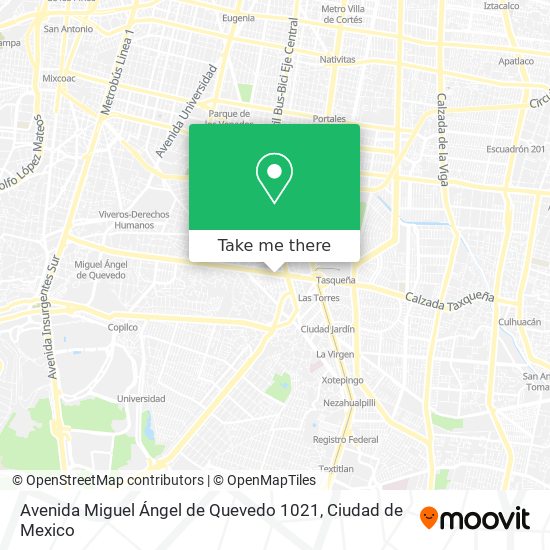 Avenida Miguel Ángel de Quevedo 1021 map