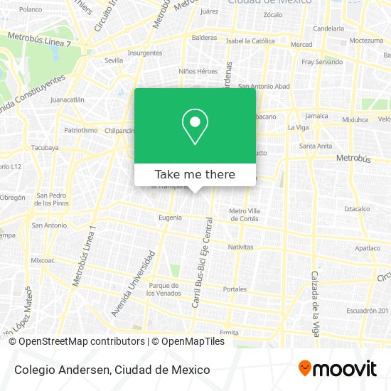 Mapa de Colegio Andersen