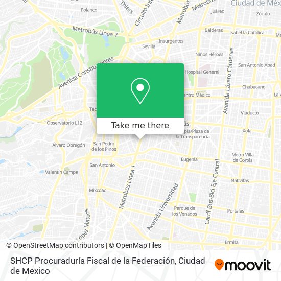 SHCP Procuraduría Fiscal de la Federación map