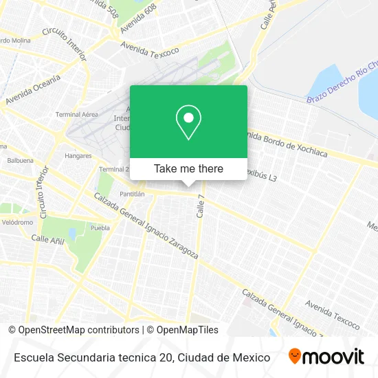 Escuela Secundaria tecnica 20 map