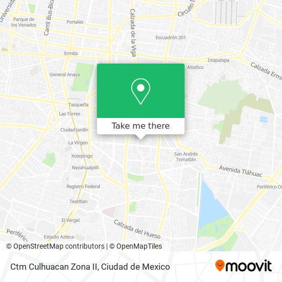 Mapa de Ctm Culhuacan Zona II