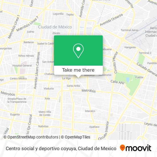 Mapa de Centro social y deportivo coyuya