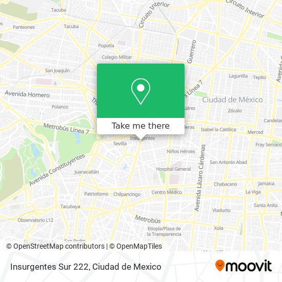 Insurgentes Sur 222 map