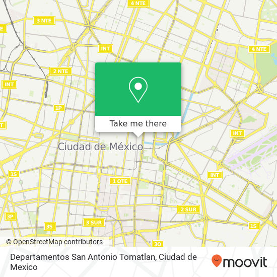 Mapa de Departamentos San Antonio Tomatlan