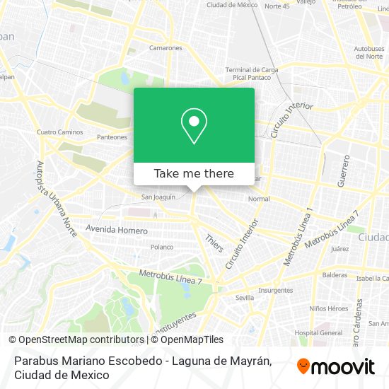 Parabus Mariano Escobedo - Laguna de Mayrán map