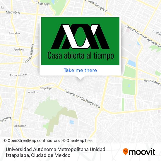 Universidad Autónoma Metropolitana Unidad Iztapalapa map