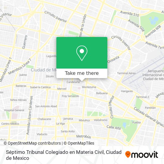 Mapa de Séptimo Tribunal Colegiado en Materia Civil