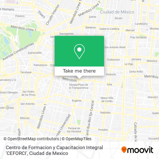Centro de Formacion y Capacitacion Integral 'CEFORCI' map