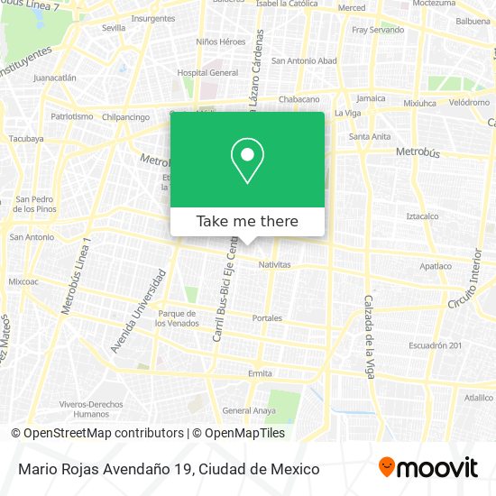 Mario Rojas Avendaño 19 map