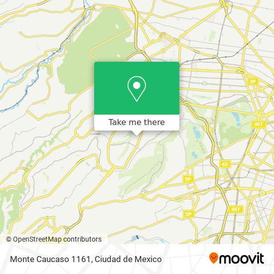 Monte Caucaso 1161 map