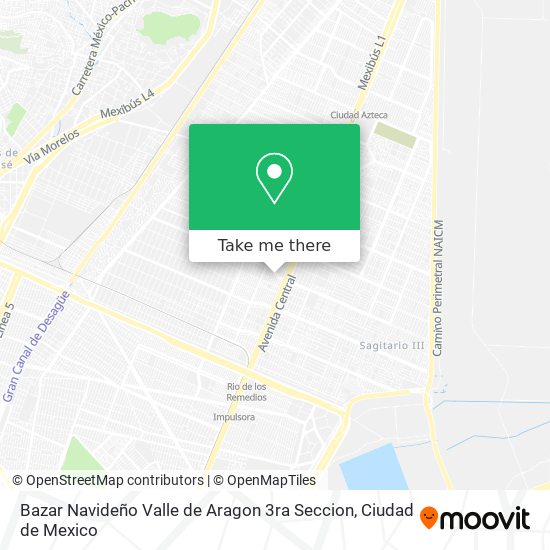 Bazar Navideño Valle de Aragon 3ra Seccion map