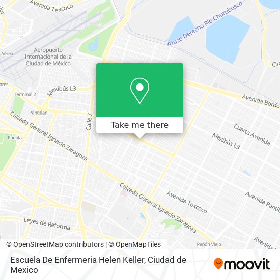 Escuela De Enfermeria Helen Keller map