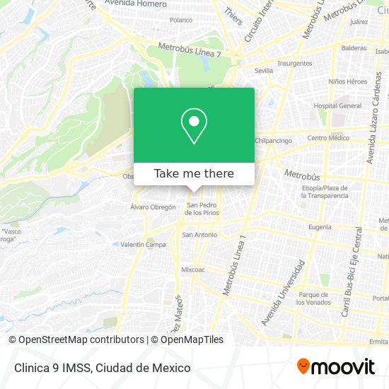 Clinica 9 IMSS map