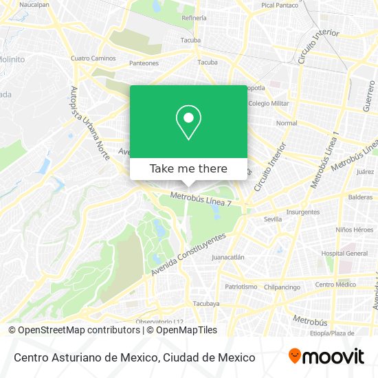 Centro Asturiano de Mexico map