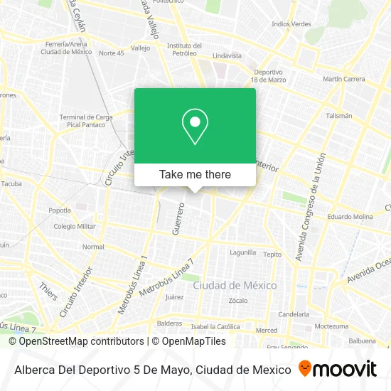 Alberca Del Deportivo 5 De Mayo map