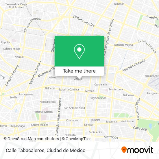 Calle Tabacaleros map