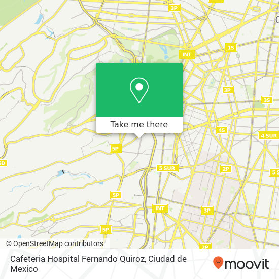 Cafeteria Hospital Fernando Quiroz map