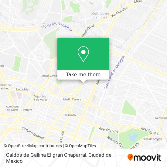 Mapa de Caldos de Gallina El gran Chaparral