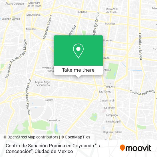 Centro de Sanación Pránica en Coyoacán "La Concepción" map
