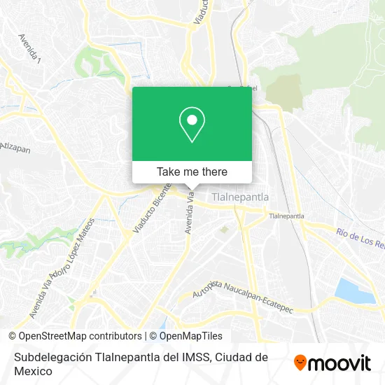Mapa de Subdelegación Tlalnepantla del IMSS