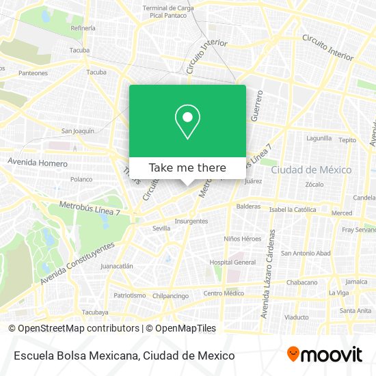 Escuela Bolsa Mexicana map