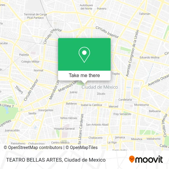 TEATRO BELLAS ARTES map
