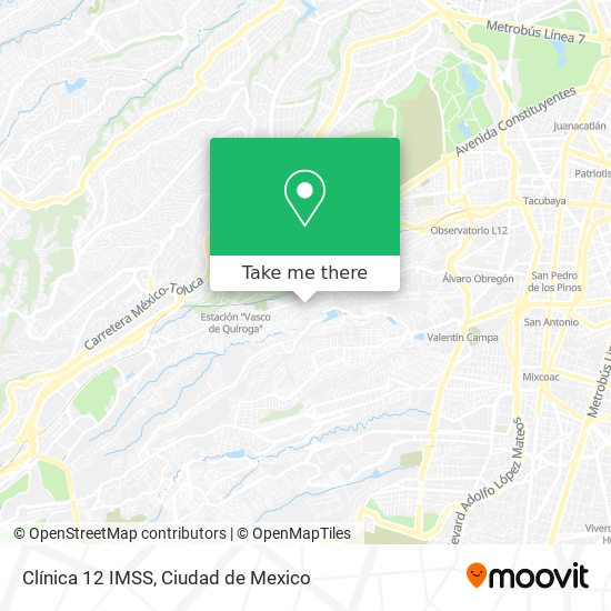 Clínica 12 IMSS map