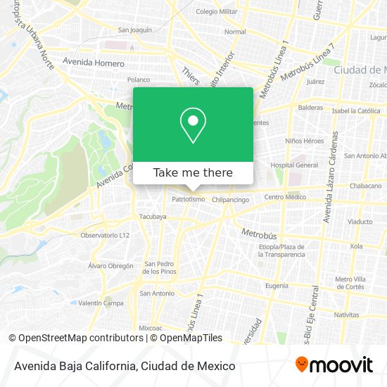 Avenida Baja California map