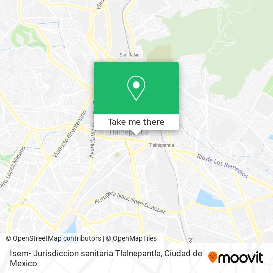 Mapa de Isem- Jurisdiccion sanitaria Tlalnepantla