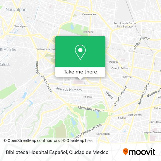 Biblioteca Hospital Español map