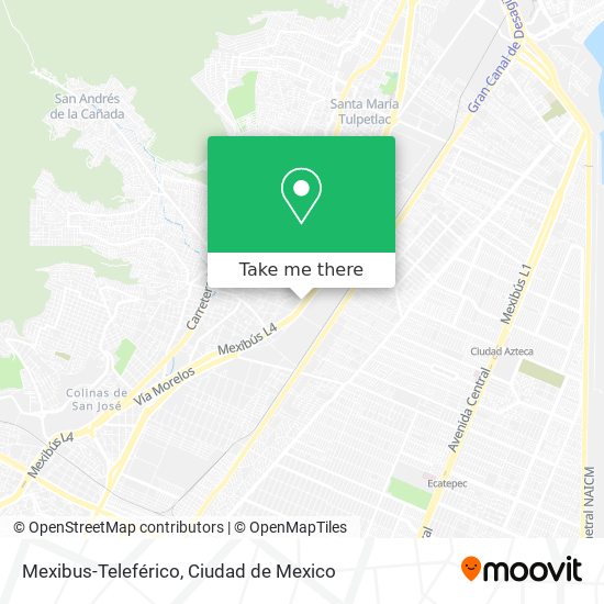 Mexibus-Teleférico map