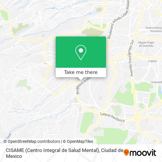 CISAME (Centro Integral de Salud Mental) map