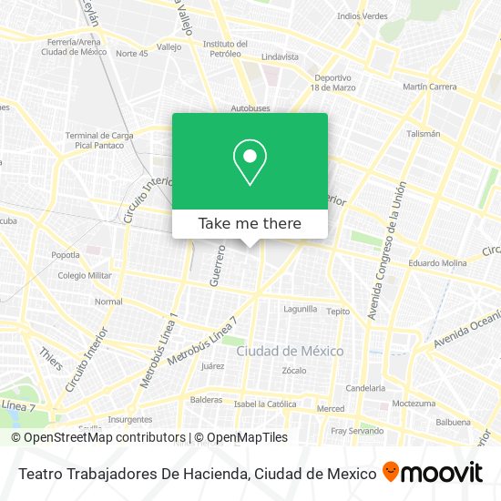 Teatro Trabajadores De Hacienda map