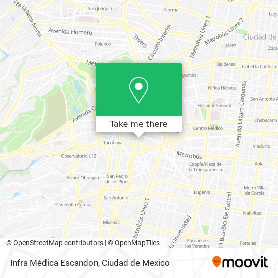 Mapa de Infra Médica Escandon