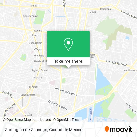 Zoologico de Zacango map