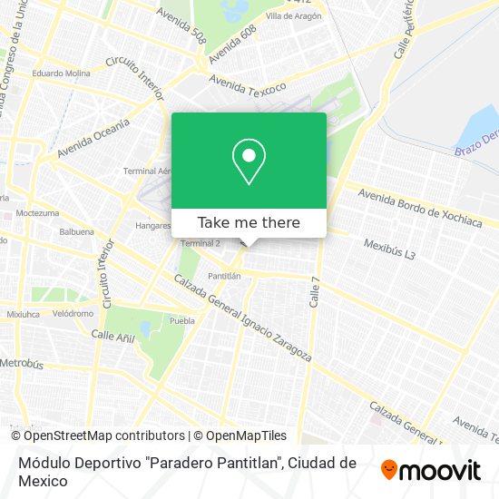 Módulo Deportivo "Paradero Pantitlan" map