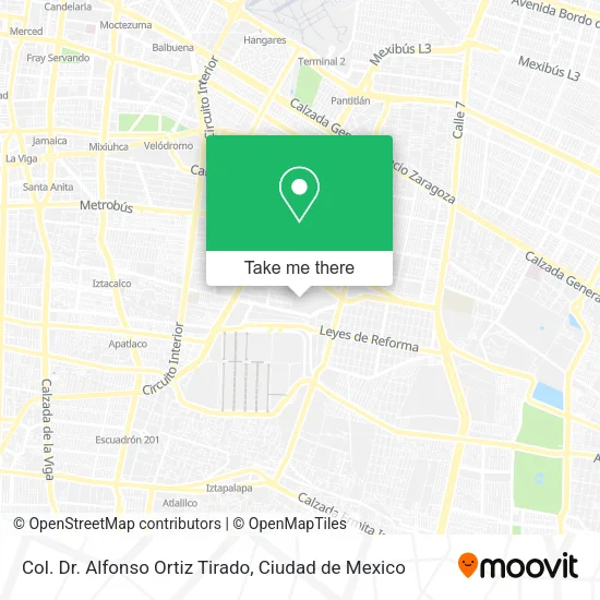 Col. Dr. Alfonso Ortiz Tirado map
