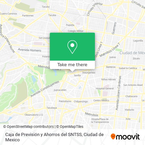 Caja de Previsión y Ahorros del SNTSS map