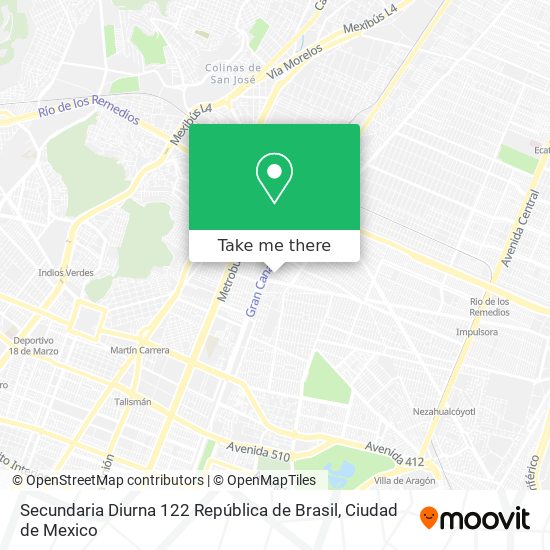 Secundaria Diurna 122 República de Brasil map