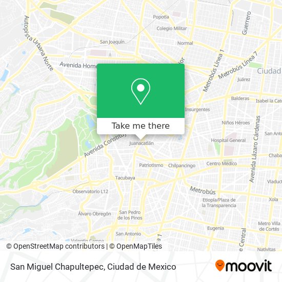 San Miguel Chapultepec map