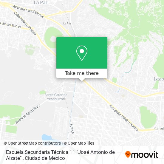 Escuela Secundaria Técnica 11 "José Antonio de Alzate". map