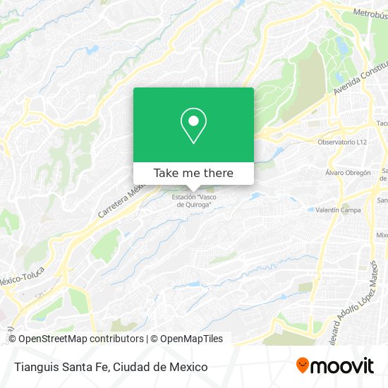 Mapa de Tianguis Santa Fe