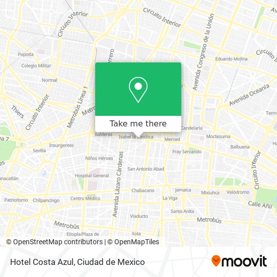 Hotel Costa Azul map