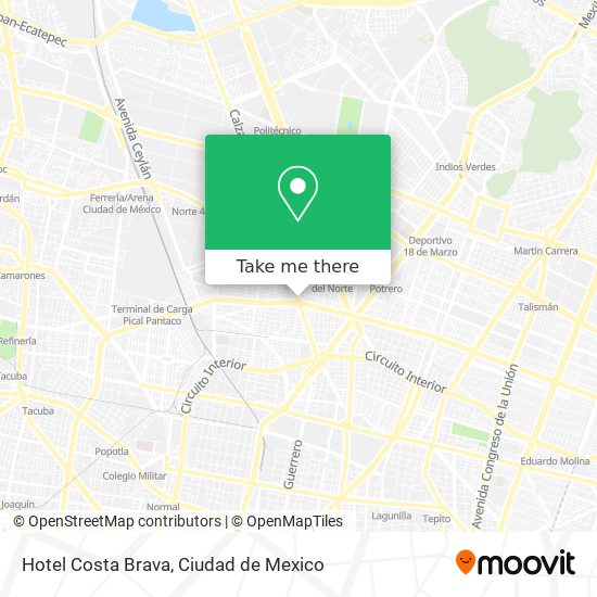 Hotel Costa Brava map