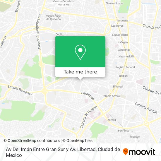 Mapa de Av Del Imán Entre Gran Sur y Av. Libertad