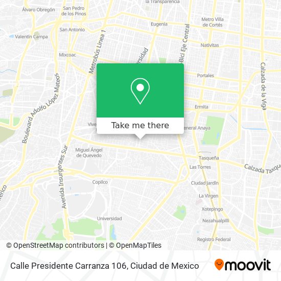Calle Presidente Carranza 106 map