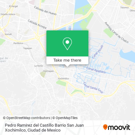 Mapa de Pedro Ramírez del Castillo Barrio San Juan Xochimilco