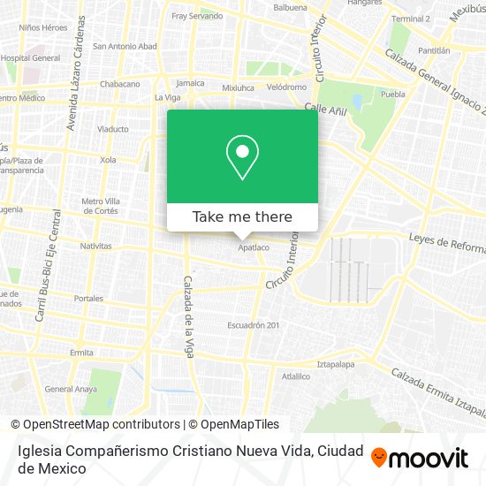 Iglesia Compañerismo Cristiano Nueva Vida map