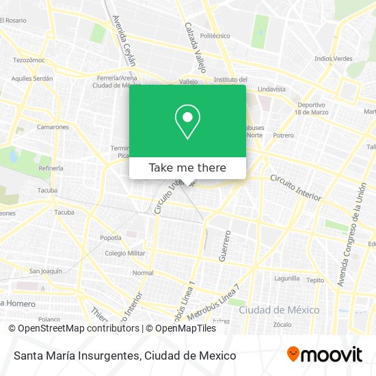 Santa María Insurgentes map